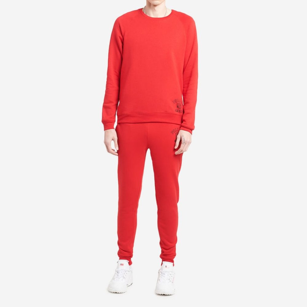 POLO Ralph Lauren Fleece 2 Piece Sweater & Jogger Loungewear Set Red Mens